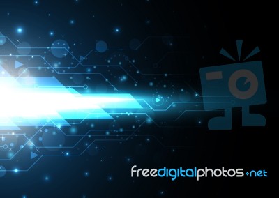 Technology Future Modern Light Stripe Stock Image