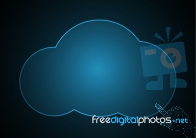 Technology Future Point Touch Hand Cloud Stock Image