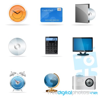 Technology Icons Stock Image