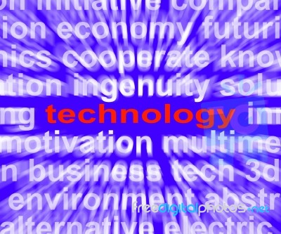 Technology Means Technological Developments Advances And Evoluti… Stock Image