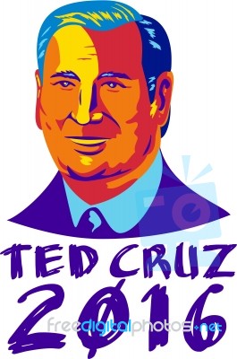 Ted Cruz President 2016 Retro Stock Image