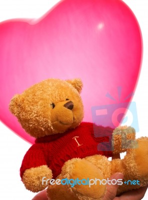 Teddy Bear Gift Stock Photo