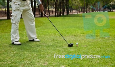 Tee Off Stock Photo