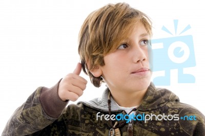 Teenage Boy With Thumbs Up Stock Photo