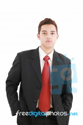 Teenage Business Man Stock Photo