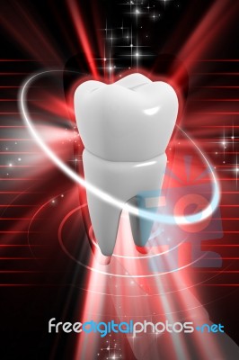 Teeth In Red Background Stock Image