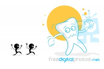 Teeth With Germs Stock Image