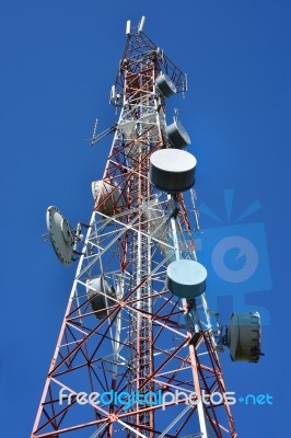 Telecommunication Tower Stock Photo