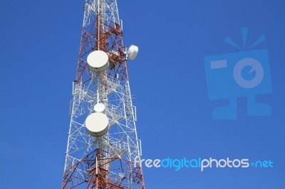 Telecommunication Tower Stock Photo