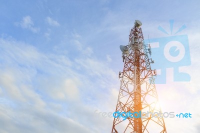 Telecoom Broadcasting Tower Stock Photo