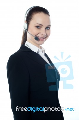 Telemarketing Executive Stock Photo