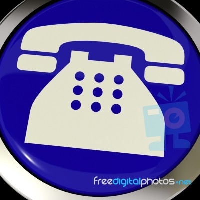 Telephone Icon Or Button Stock Image