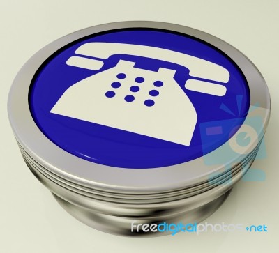 Telephone Icon Or Button Stock Image