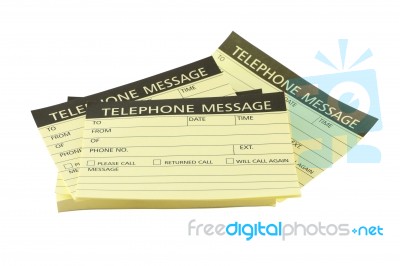 Telephone Message Papers Stock Photo