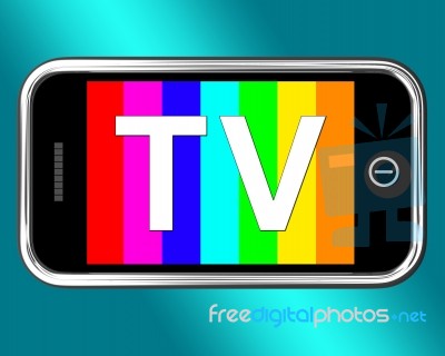 Television On Smartphone Stock Image