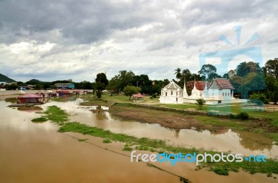 Temple In Uthaitani Of Thailand Stock Photo