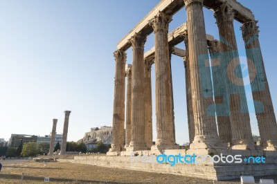 Temple Of Zeus In Athens Stock Photo