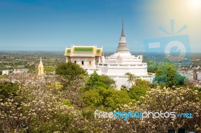 Temple On Top Of Mountain,architectural Details Stock Photo