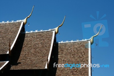 Temple Roof Stock Photo