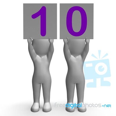 Ten Banners Show Best Marks And Results Stock Image