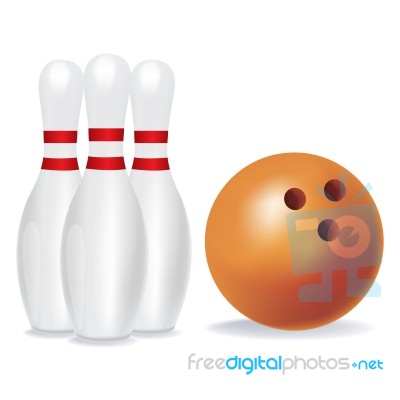 Ten Pin Bowling Stock Image