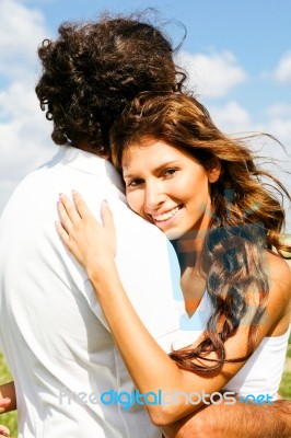 Tender Couple Hugging Stock Photo