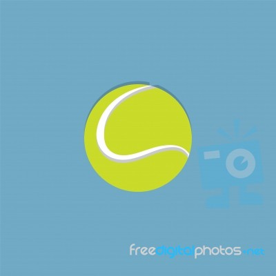 Tennis Ball Flat Icon   Illustration  Stock Image