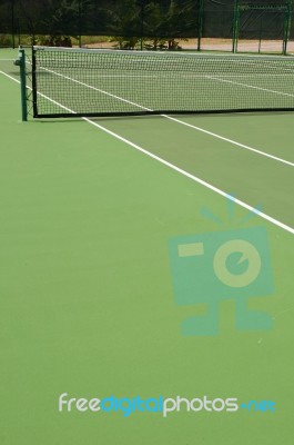 Tennis Court Stock Photo