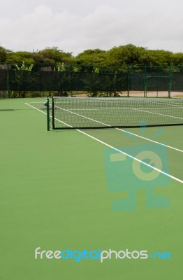 Tennis Court Stock Photo