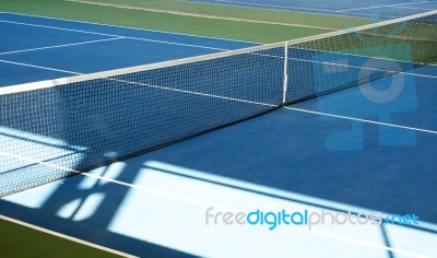 Tennis Court Net Stock Photo