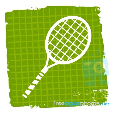 Tennis Icon Indicates Sign Racquet And Symbol Stock Image