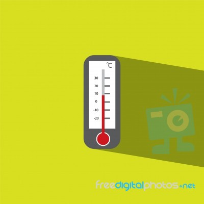 Termometer Flat Icon   Illustration  Stock Image