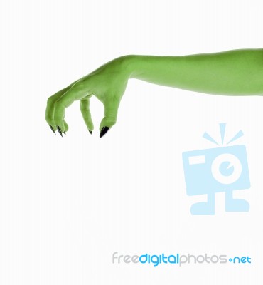 Terrible Monster Hand To Create A Collage On The Theme Of Hallow… Stock Photo