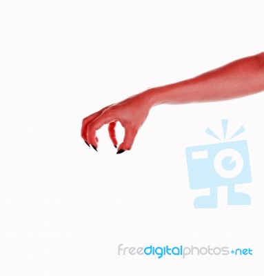 Terrible Monster Hand To Create A Collage On The Theme Of Hallow… Stock Photo