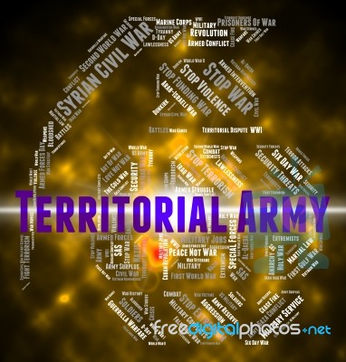 Territorial Army Indicates Military Action And Volunteer Stock Image