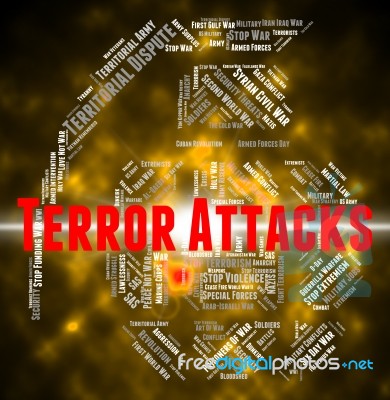 Terror Attacks Shows Terrorist Incidents And Fighters Stock Image