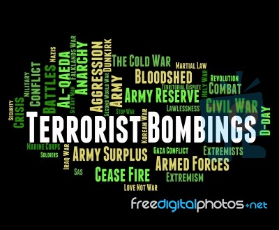 Terrorist Bombings Shows Freedom Fighters And Assassin Stock Image