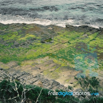 Tessellated Pavement In Pirates Bay Stock Photo