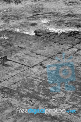 Tessellated Pavement In Pirates Bay Stock Photo