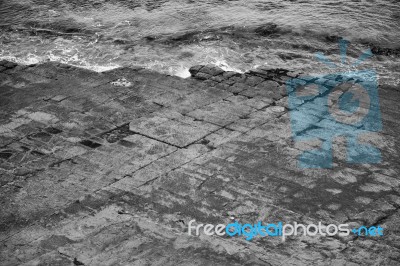 Tessellated Pavement In Pirates Bay Stock Photo