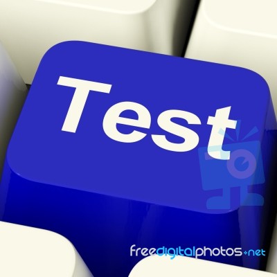 Test Computer Key  Stock Image