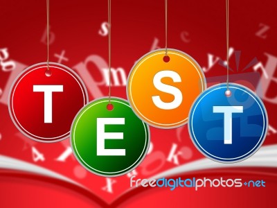 Test Education Represents Educated Educating And Schooling Stock Image