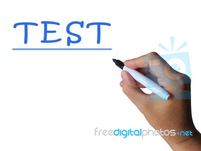 Test Word Means Examination Assessment And Mark Stock Image