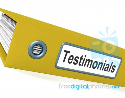 Testimonials File Stock Image