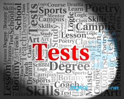 Tests Word Shows Examinations Examination And Questions Stock Image