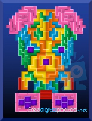 Tetris Bear Stock Image