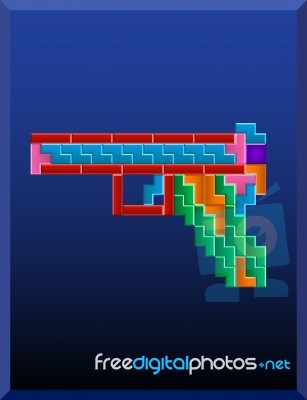 Tetris Gun Stock Image