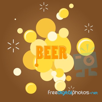 Text And Beer Bubble Stock Image