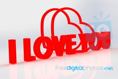 Text I Love Stock Photo