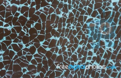 Texture Of Crack Glass Stock Photo